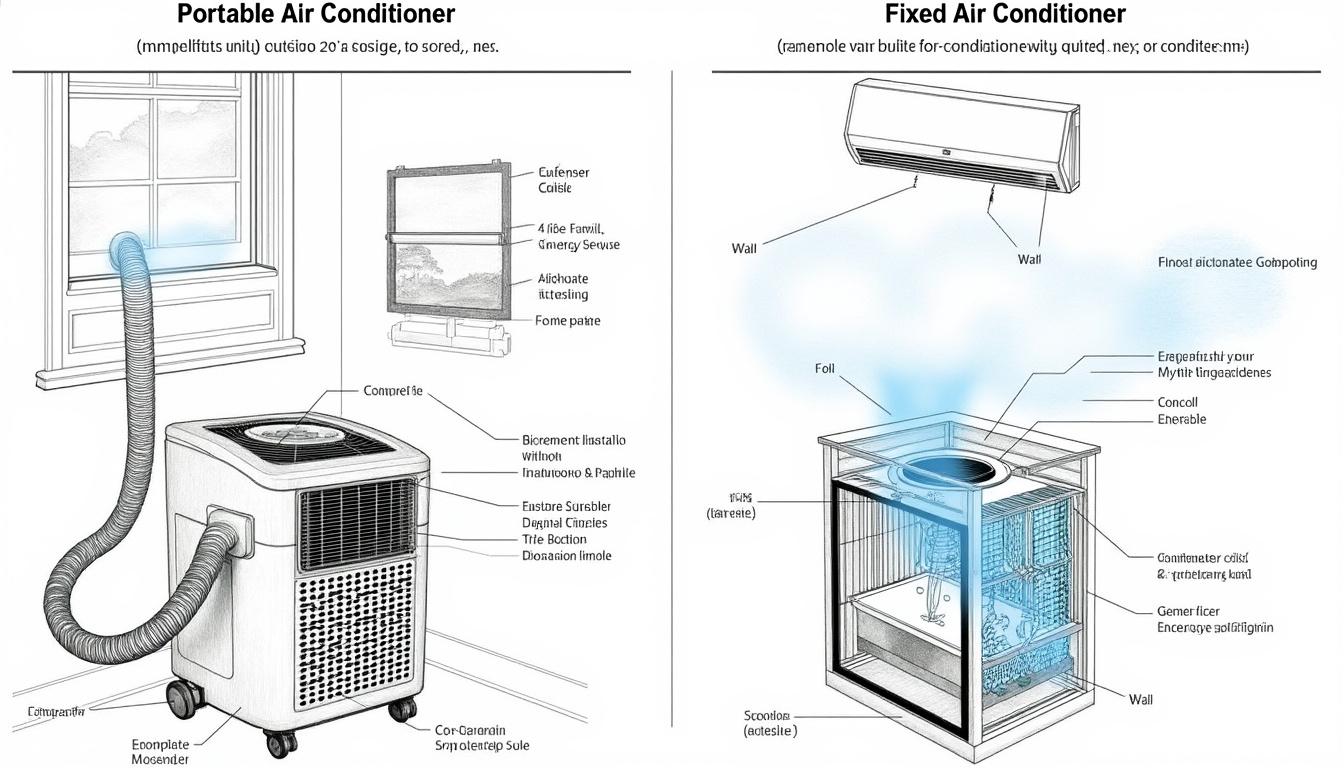 découvrez les différences entre climatiseur mobile et fixe pour choisir celui qui convient le mieux à vos besoins et à votre espace.