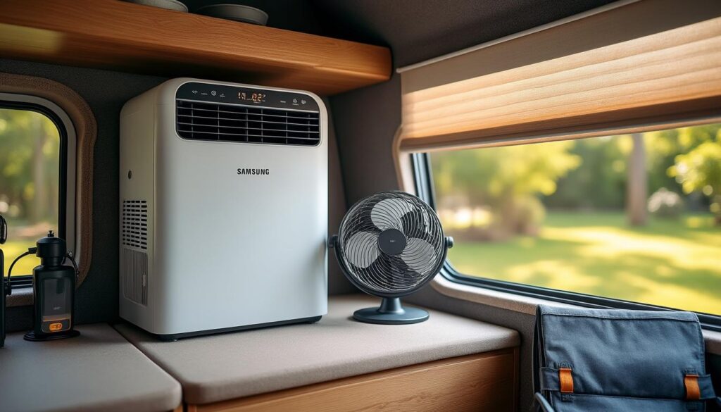 découvrez comment choisir le meilleur climatiseur portable samsung pour votre camping-car en fonction des critères essentiels de performance, taille, et efficacité énergétique.