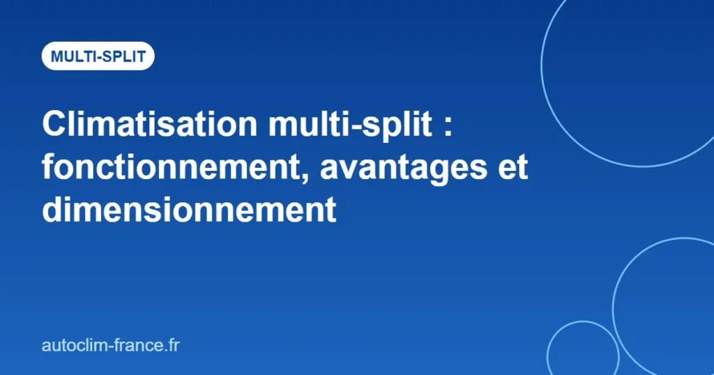 Climatisation multi-split : fonctionnement, avantages et dimensionnement